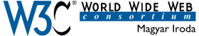 A World Wide Web Consortium Magyar Iroda logója