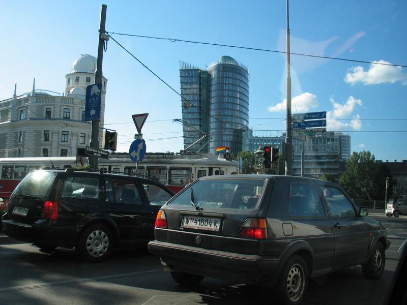 What's that flag on the tram?